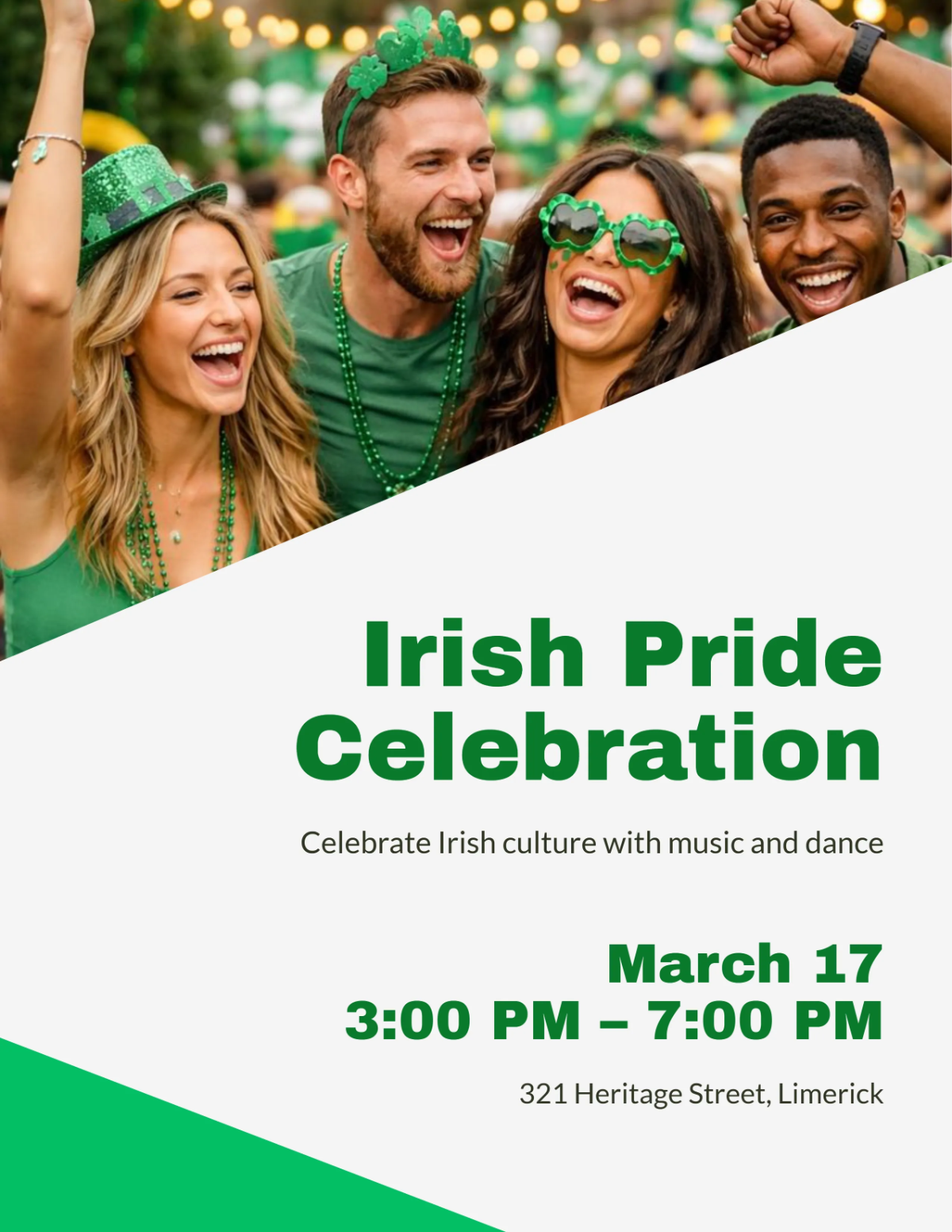 Free Irish Heritage St. Patrick’s Day Flyer Template to Edit Online