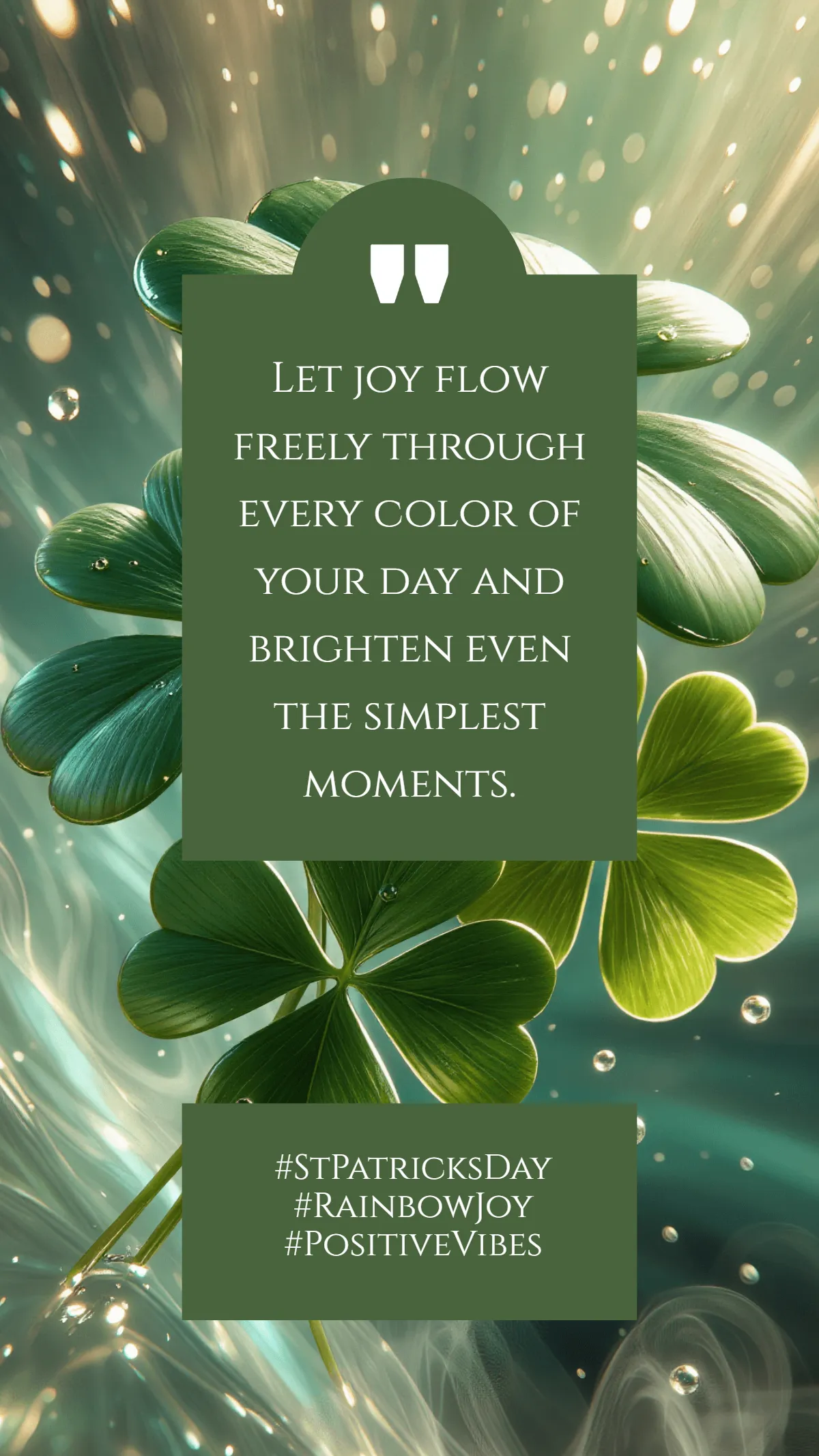 Free Rainbow Joy St. Patrick’s Day Quote Template to Edit Online
