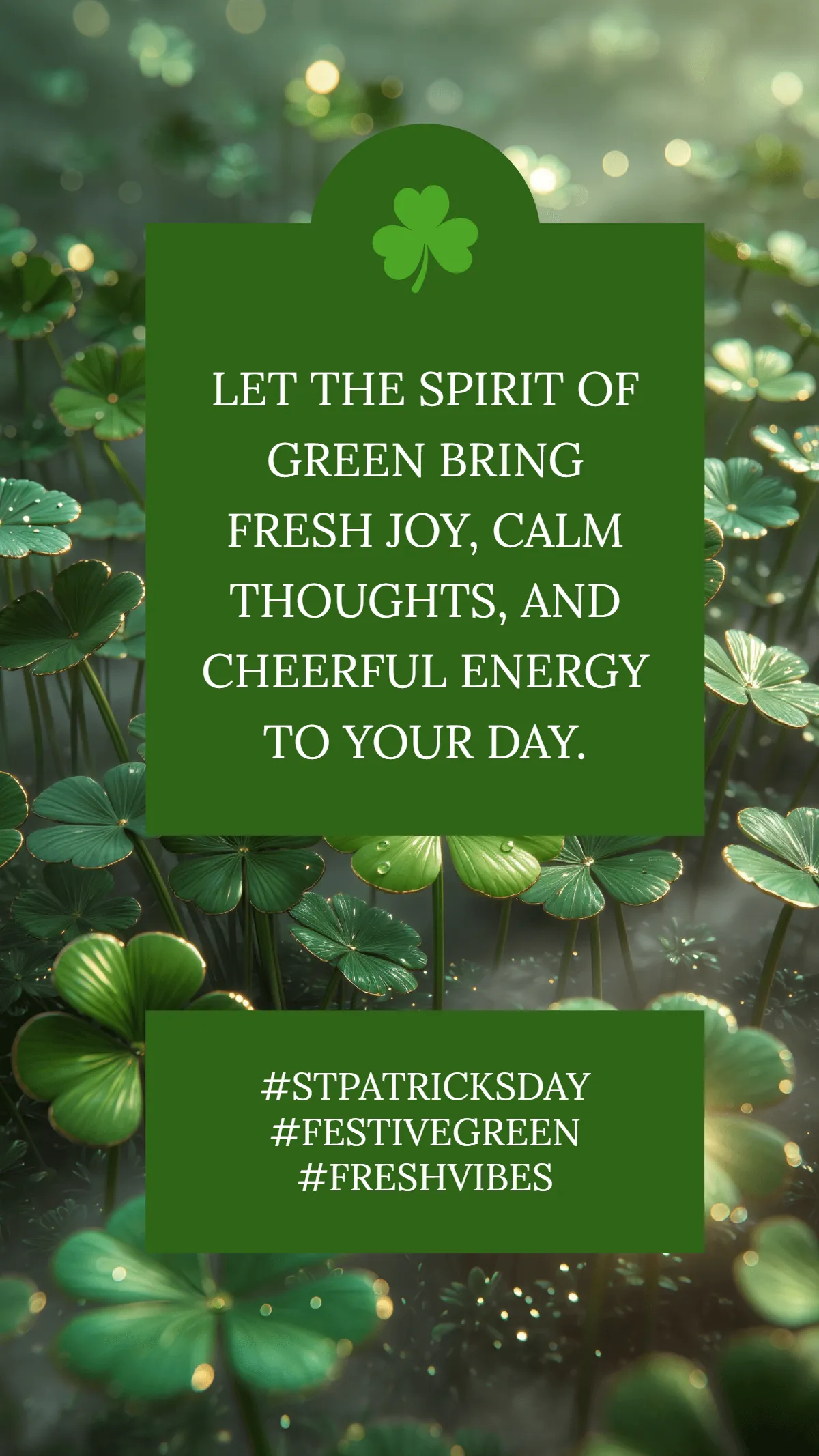 Free Festive Green St. Patrick’s Day Quote Template to Edit Online