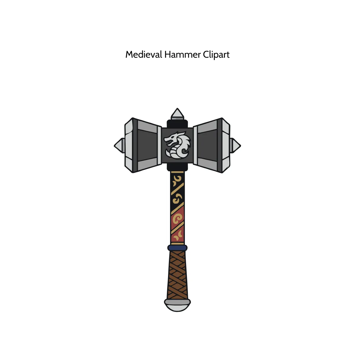 Free Medieval Hammer Clipart Template to Edit Online