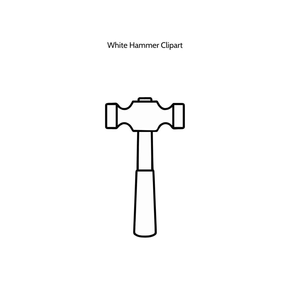 Free White Hammer Clipart Template to Edit Online