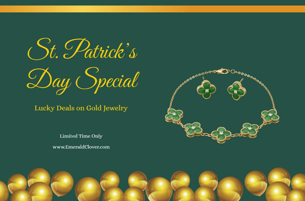 Free Golden Discounts St. Patrick's Day Banner Template to Edit Online