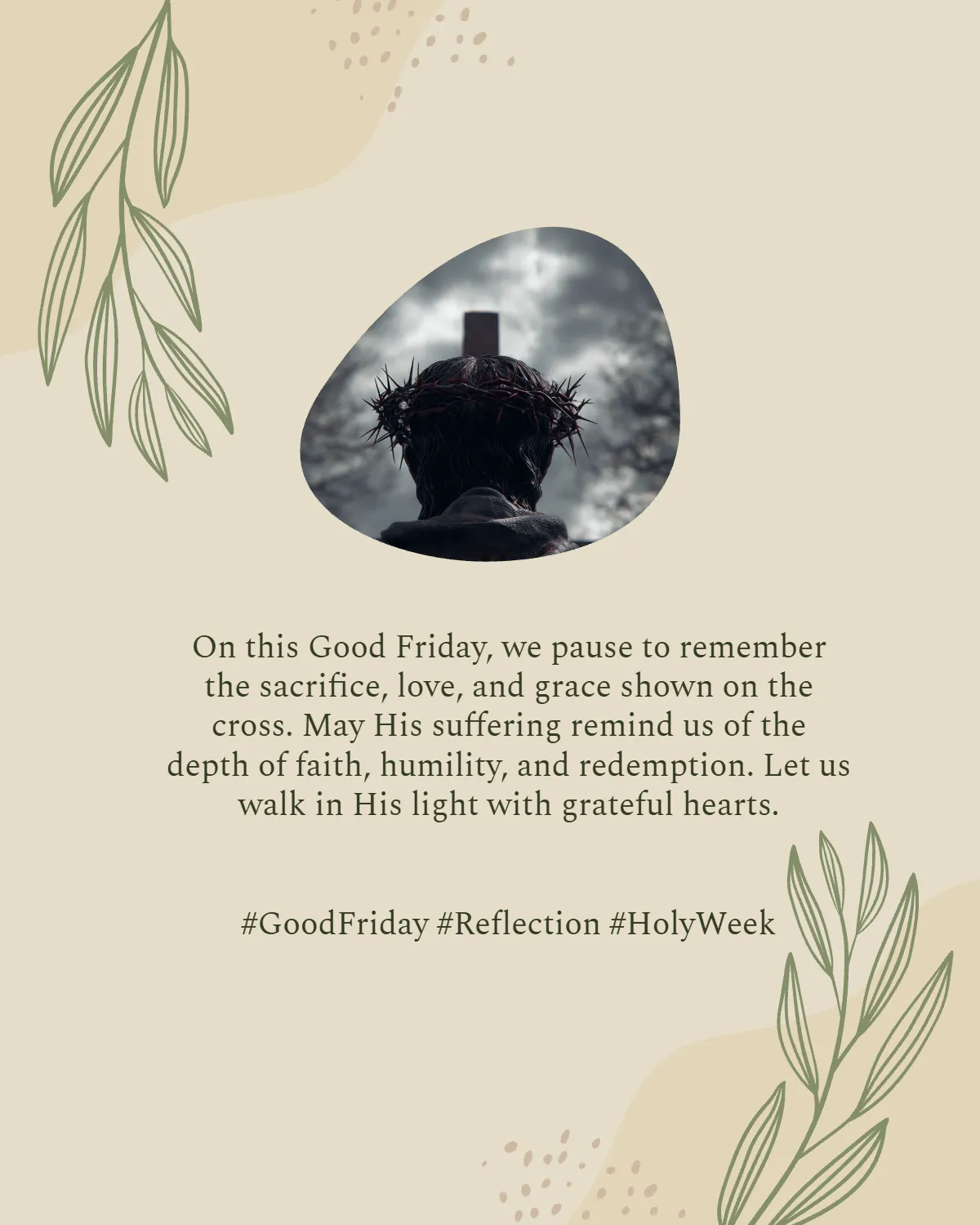 Free Aesthetic Good Friday Instagram Post Template to Edit Online