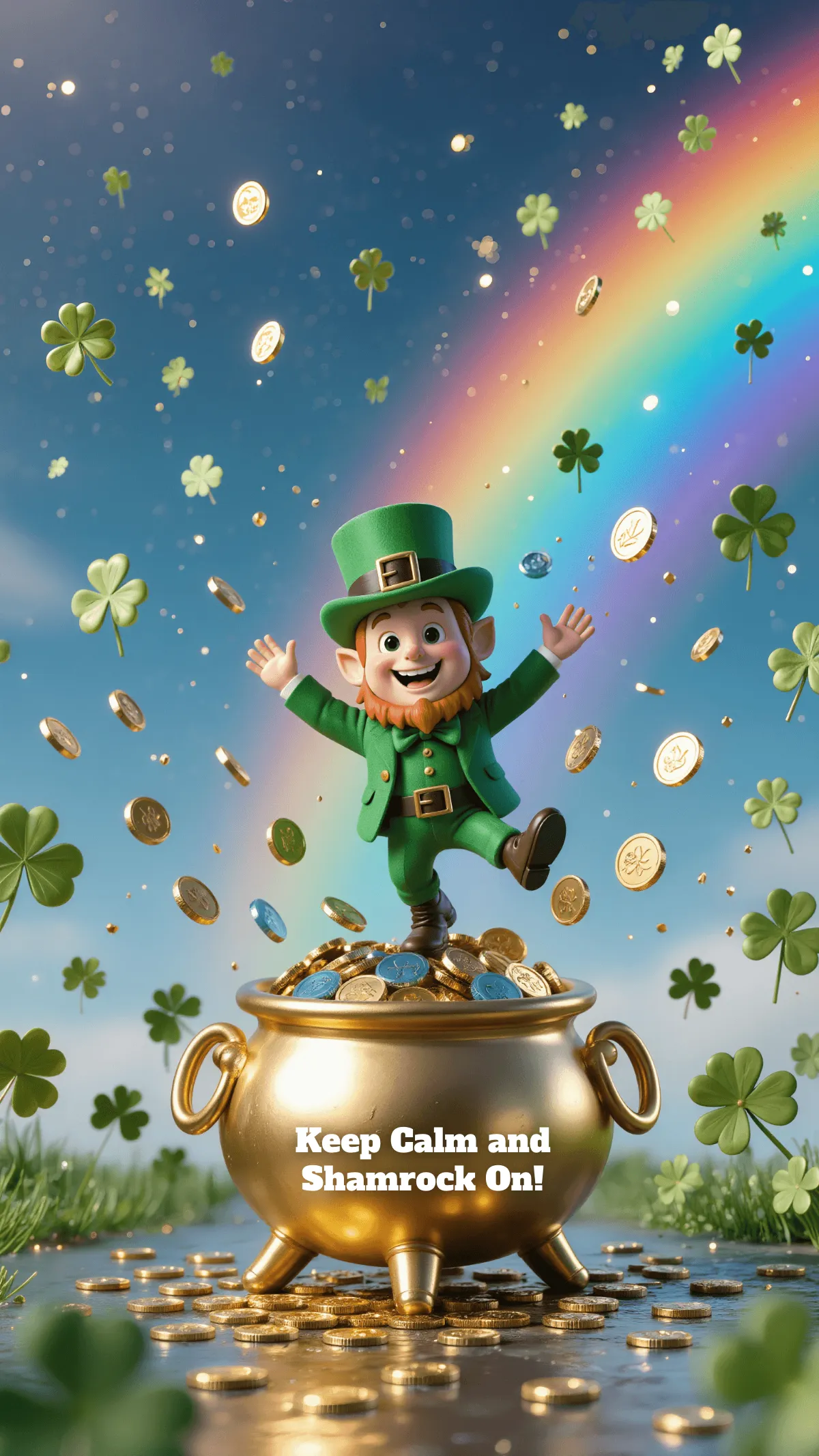 Free Funny St. Patrick’s Day Wallpaper Template to Edit Online