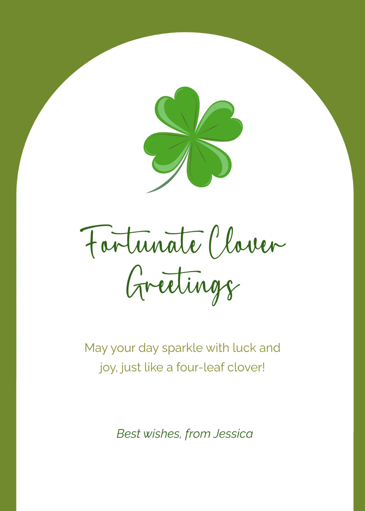 Free Lucky Clover Wishes Template to Edit Online