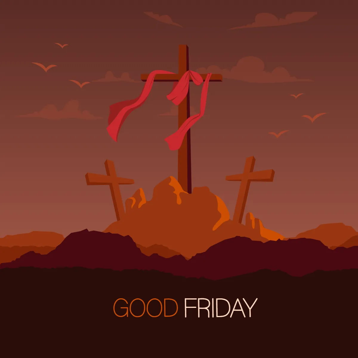 Free Good Friday Sticker Clip Arts Template to Edit Online