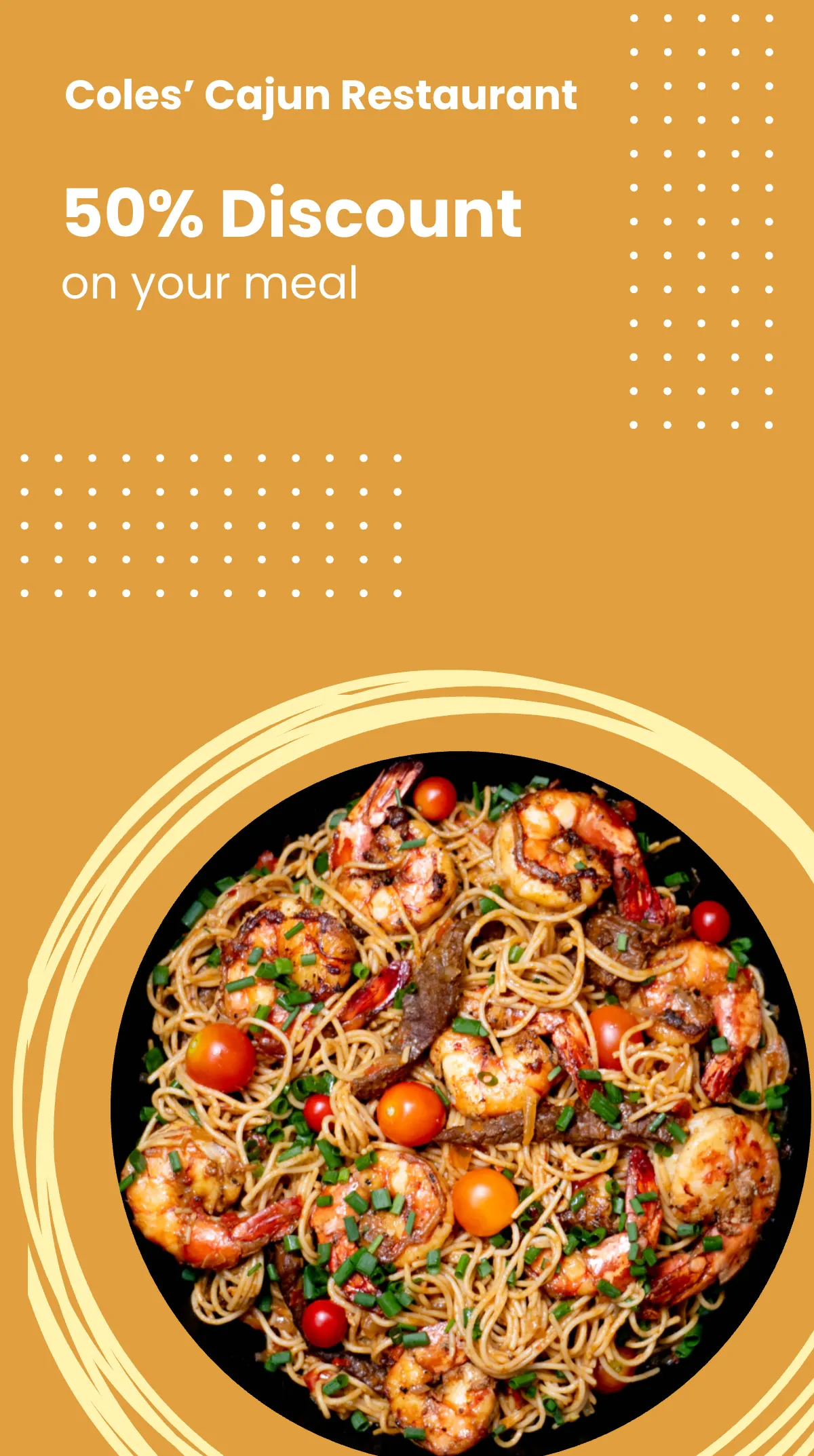 Free Restaurant Discount Instagram Story Template to Edit Online