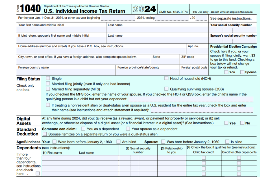 1040 Tax Form