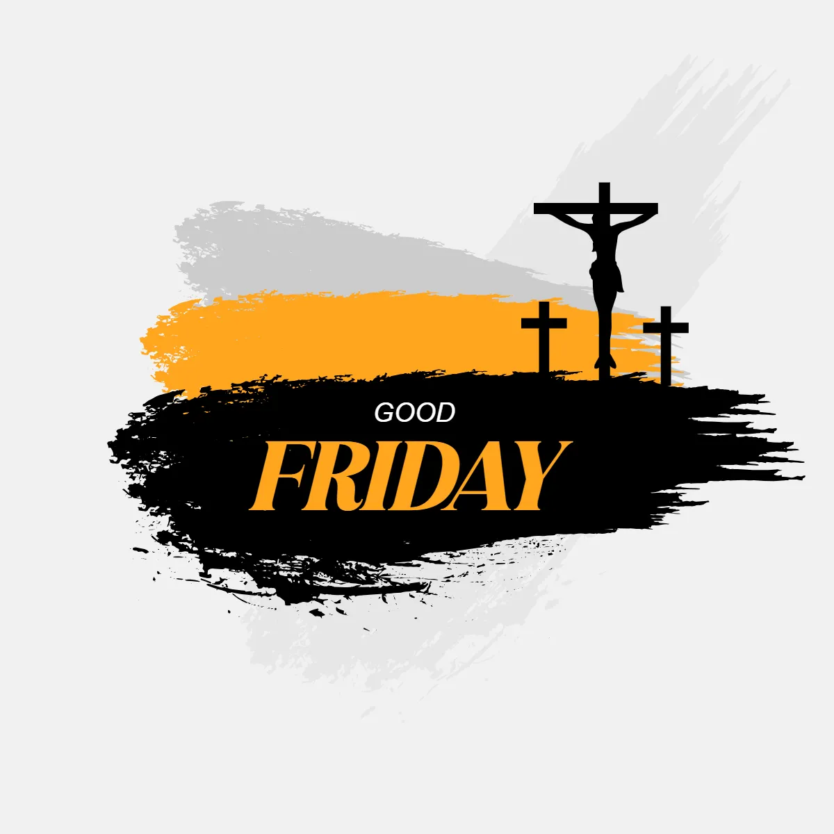 Free Good Friday Brush Clip Arts Template to Edit Online