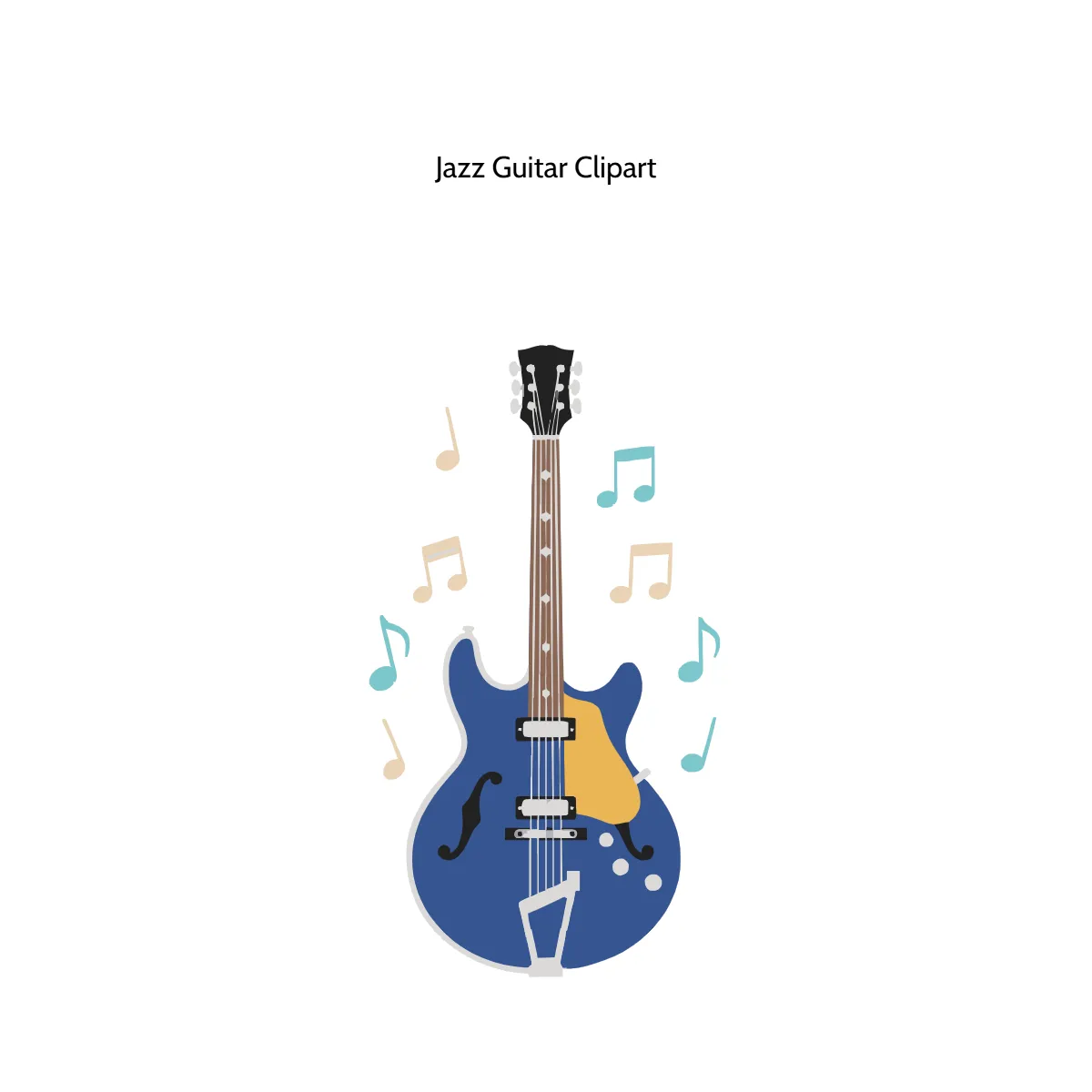 Free Jazz Guitar Clipart Template to Edit Online
