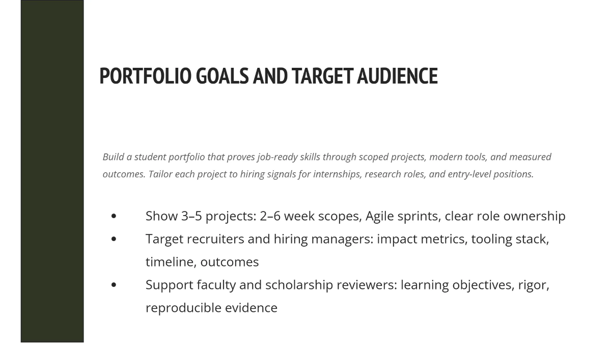 Free Portfolio Presentation for Students Template to Edit Online