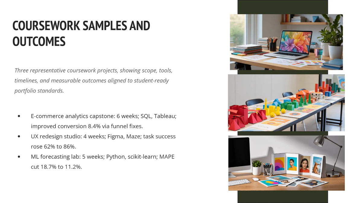 Free Portfolio Presentation for Students Template to Edit Online