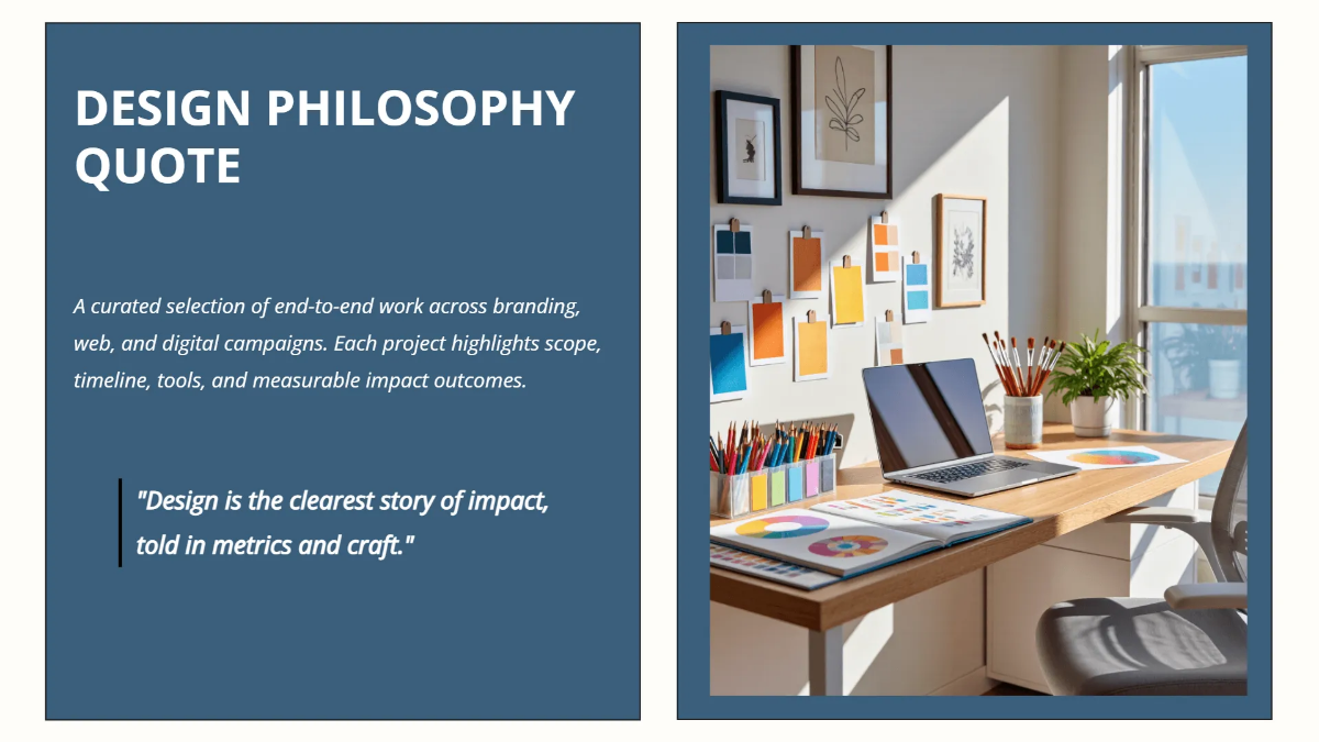 Free Creative Professional Portfolio Deck Template to Edit Online