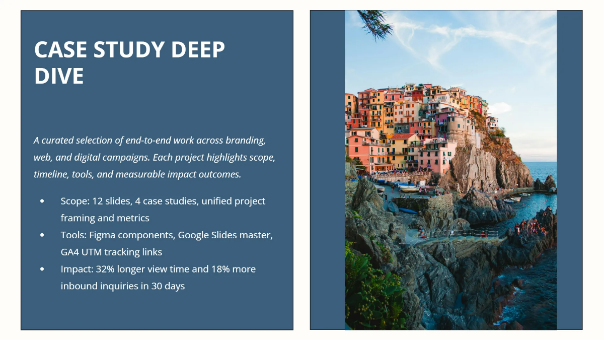 Free Creative Professional Portfolio Deck Template to Edit Online