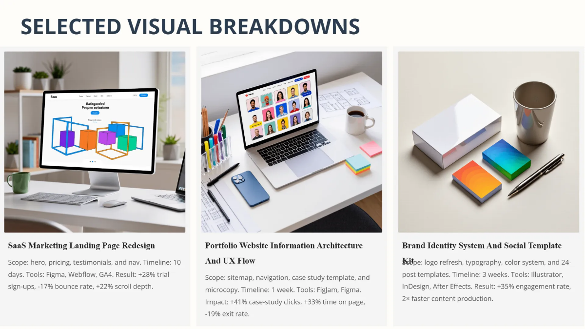 Free Creative Professional Portfolio Deck Template to Edit Online