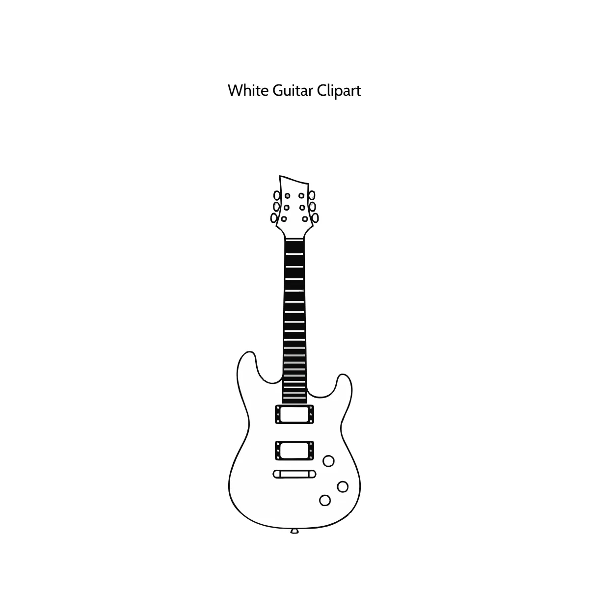 White Guitar Clipart