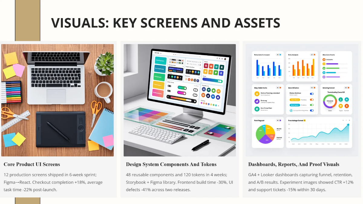 Free Portfolio Slides with Case Studies Template to Edit Online