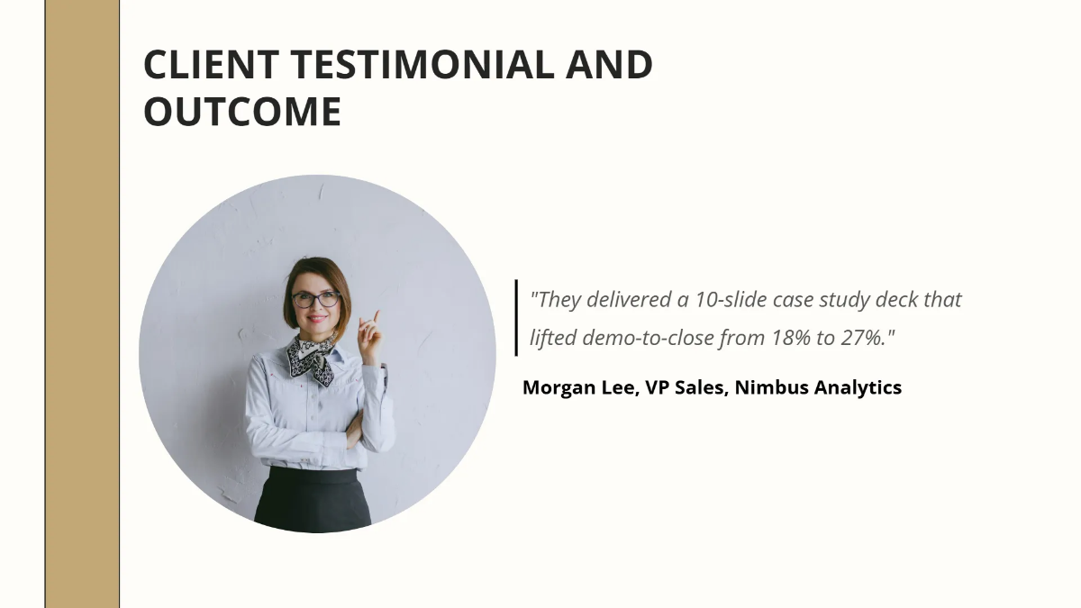 Free Portfolio Slides with Case Studies Template to Edit Online