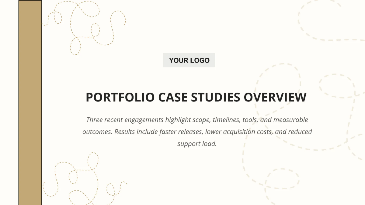 Free Portfolio Slides with Case Studies Template to Edit Online