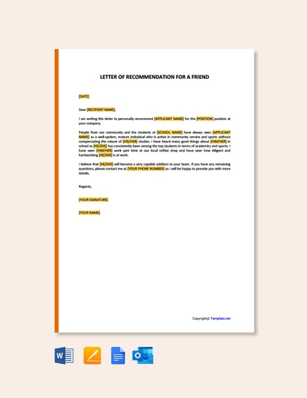 free-college-recommendation-letter-from-family-friend-template-word