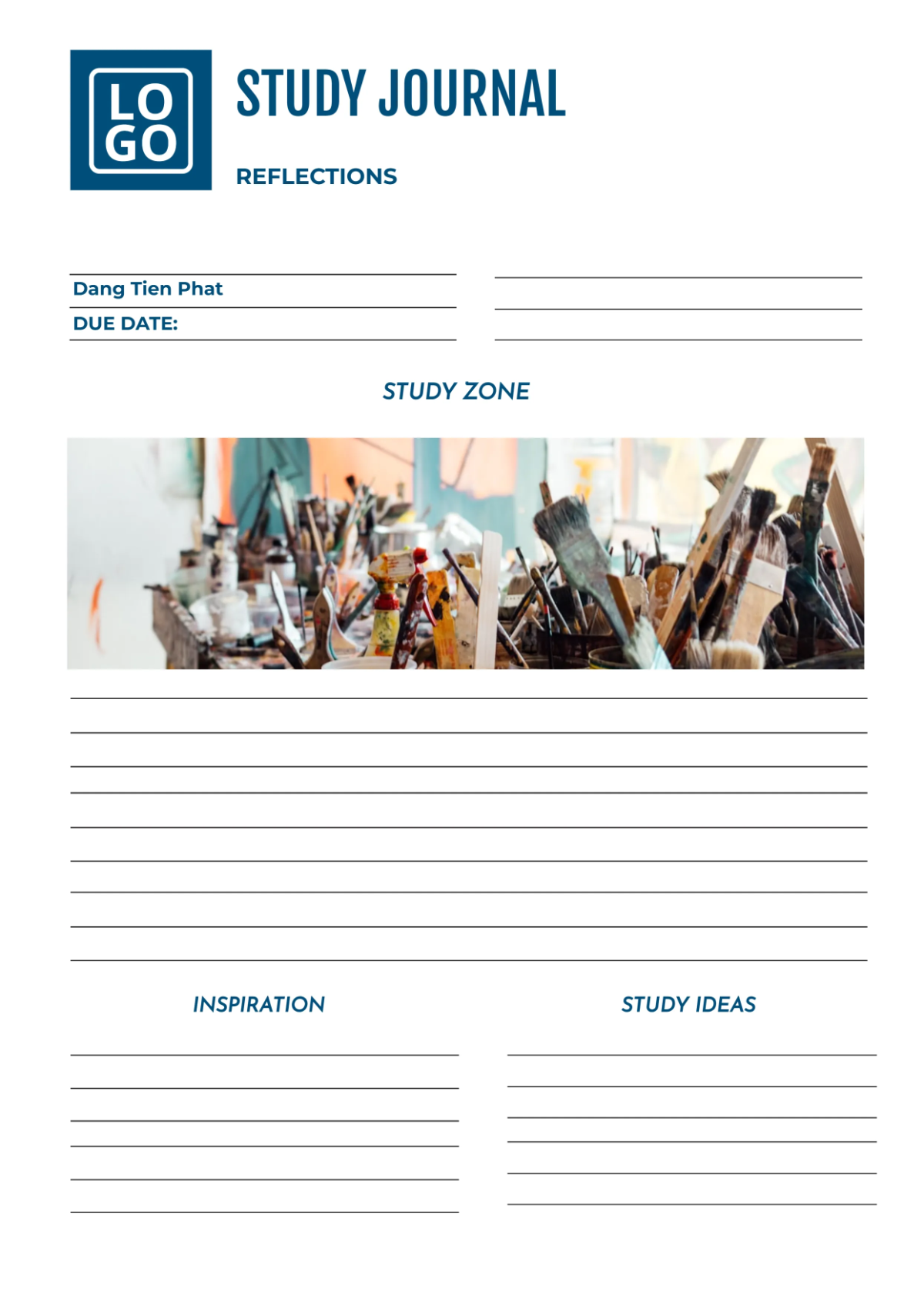 Study Planner Journal Template