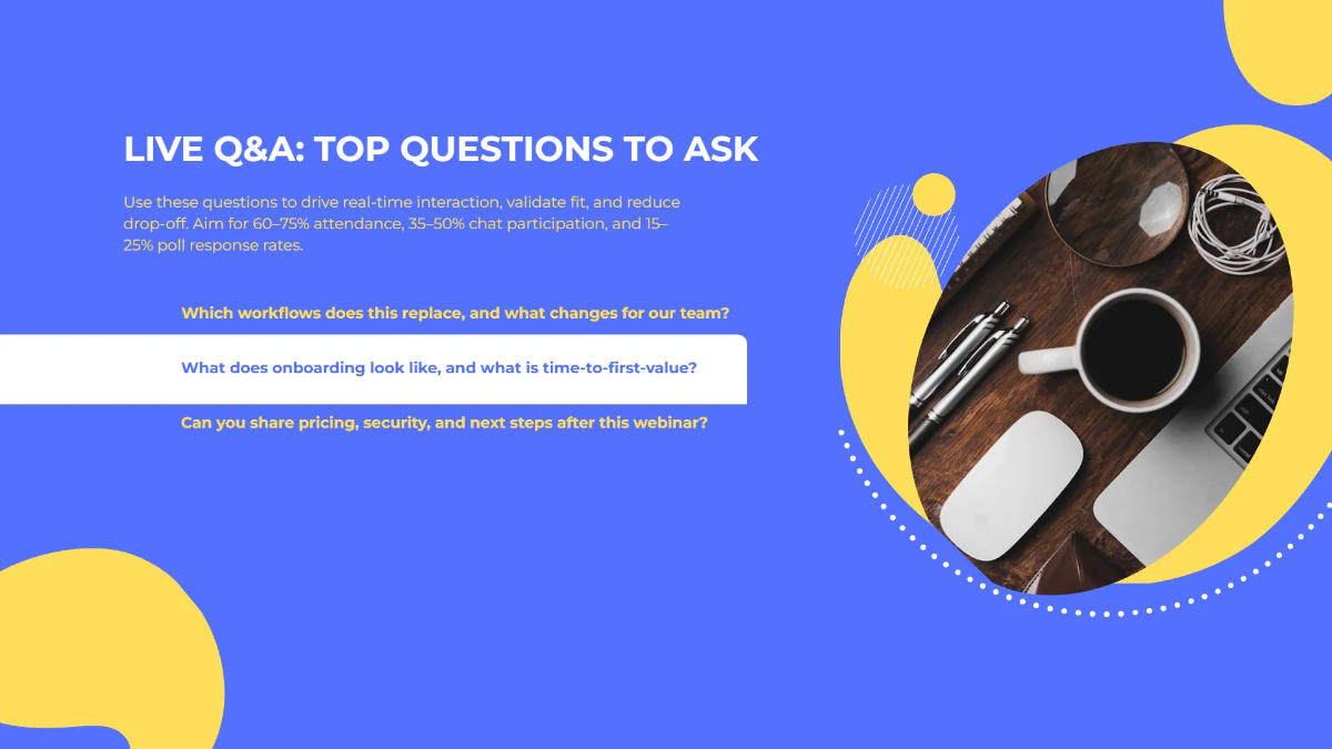 Free Product Demo Live Q&A Template to Edit Online