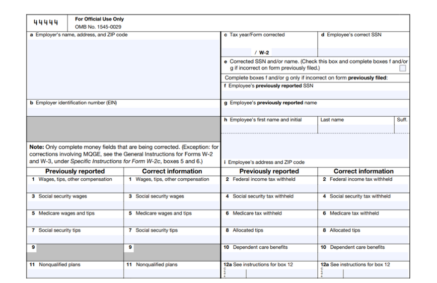 Form W-2c