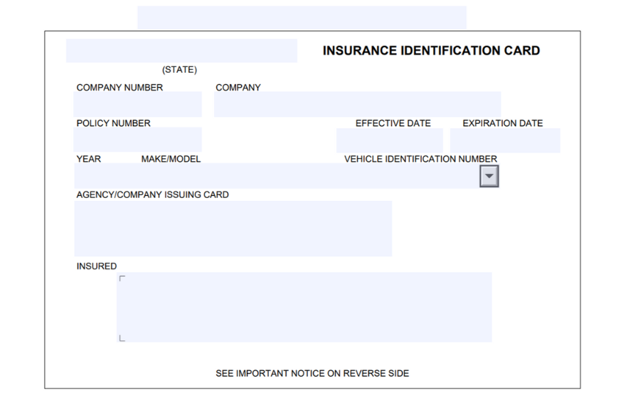 Insurance ID Card Template
