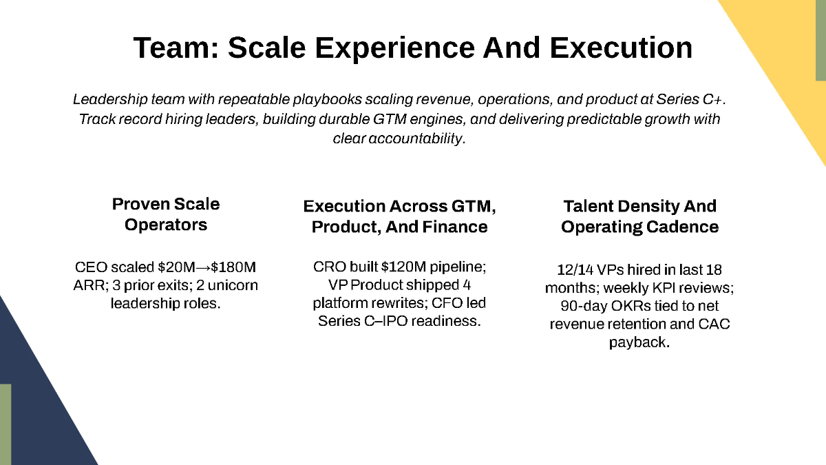 Free Series C Scaling Investor Pitch Deck Template to Edit Online