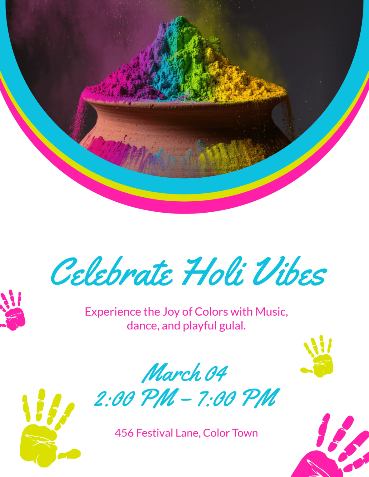 Free Holi Celebration Vibes Flyer Template to Edit Online Free Holi Celebration Vibes Flyer Template to Edit Online