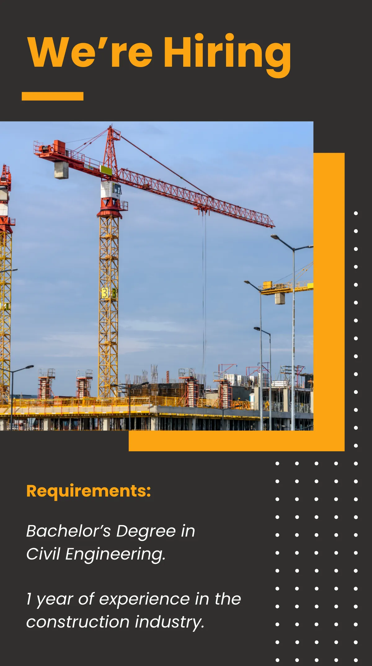 Free Construction Hiring Instagram Story Template to Edit Online Free Construction Hiring Instagram Story Template to Edit Online