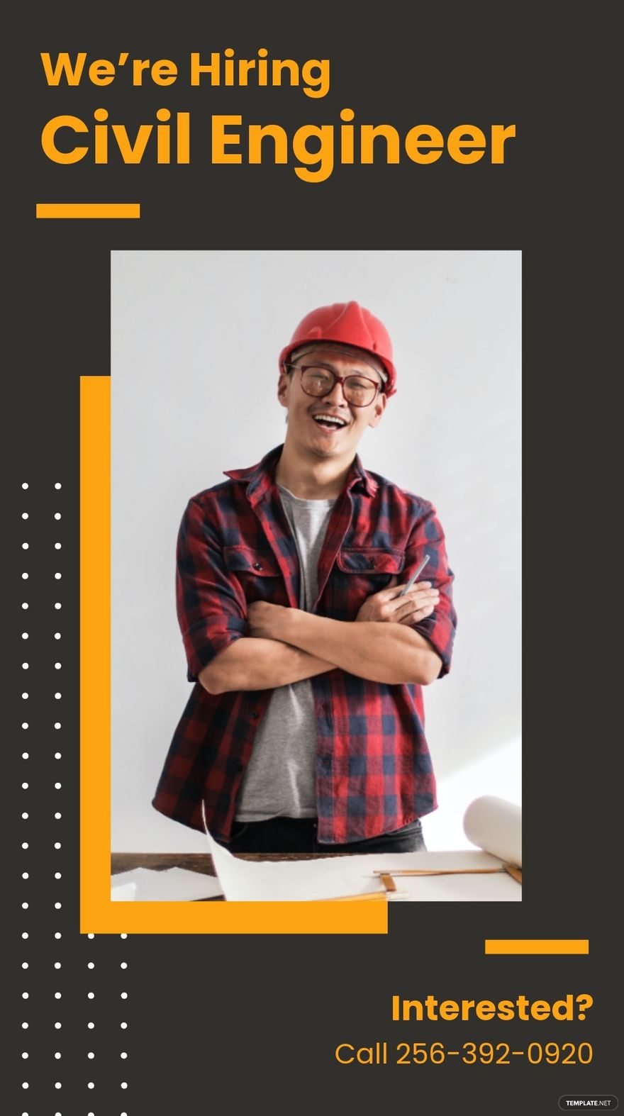 Free Construction Hiring Instagram Story Template