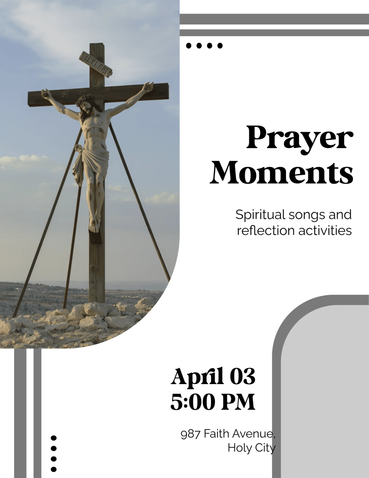 Free Prayerful Good Friday Flyer Template to Edit Online