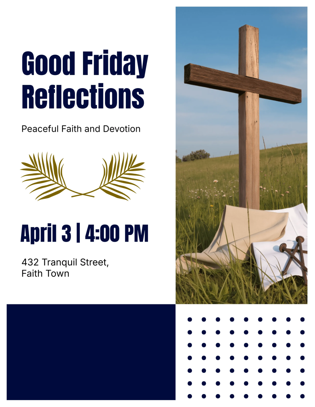 Free Calm Good Friday Flyer Template to Edit Online