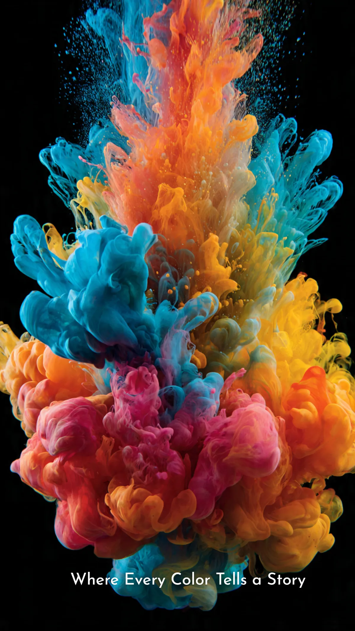 Free Ink Splash Holi Wallpaper Template to Edit Online