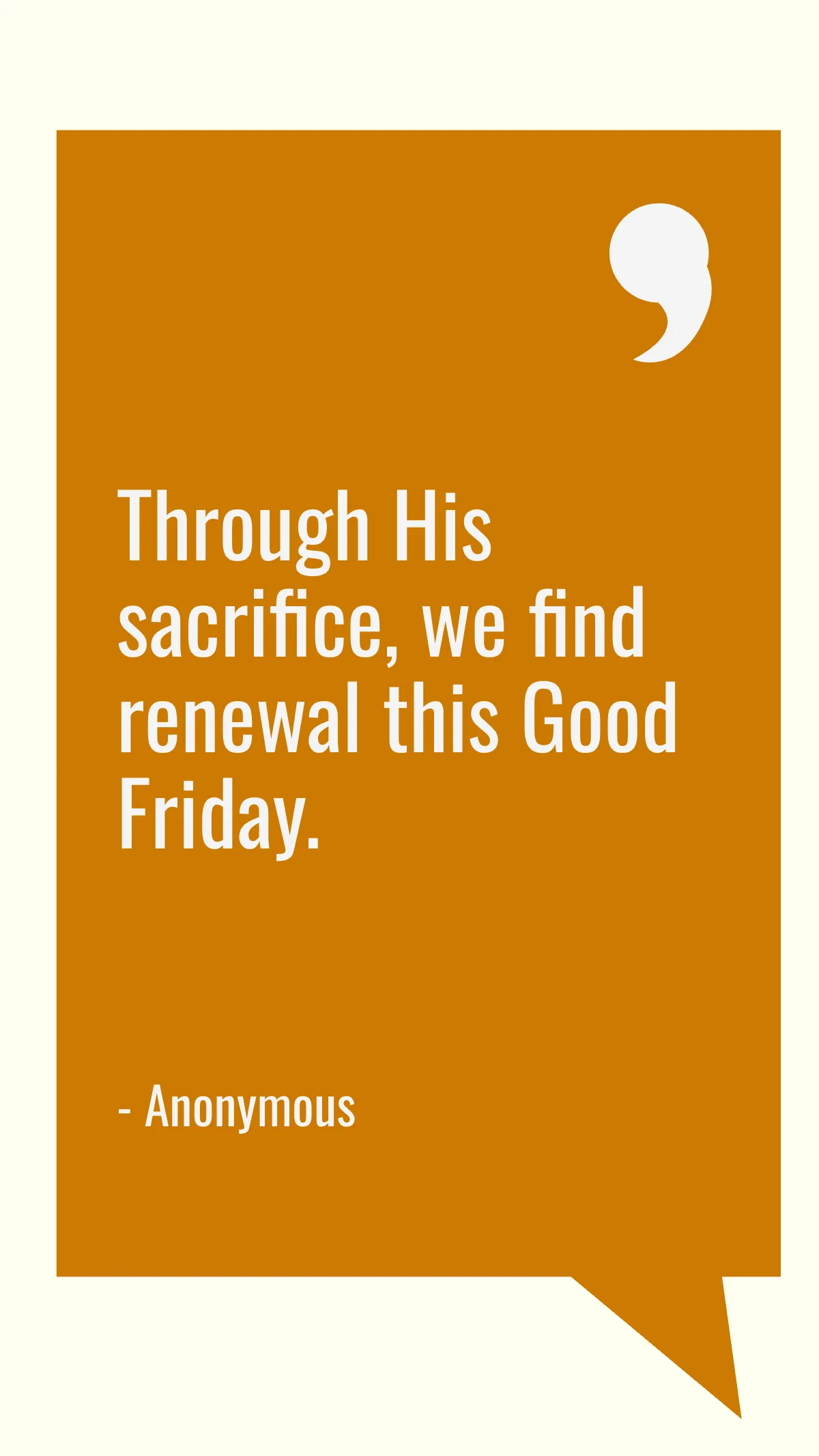 Free Religious Good Friday Quote Template to Edit Online