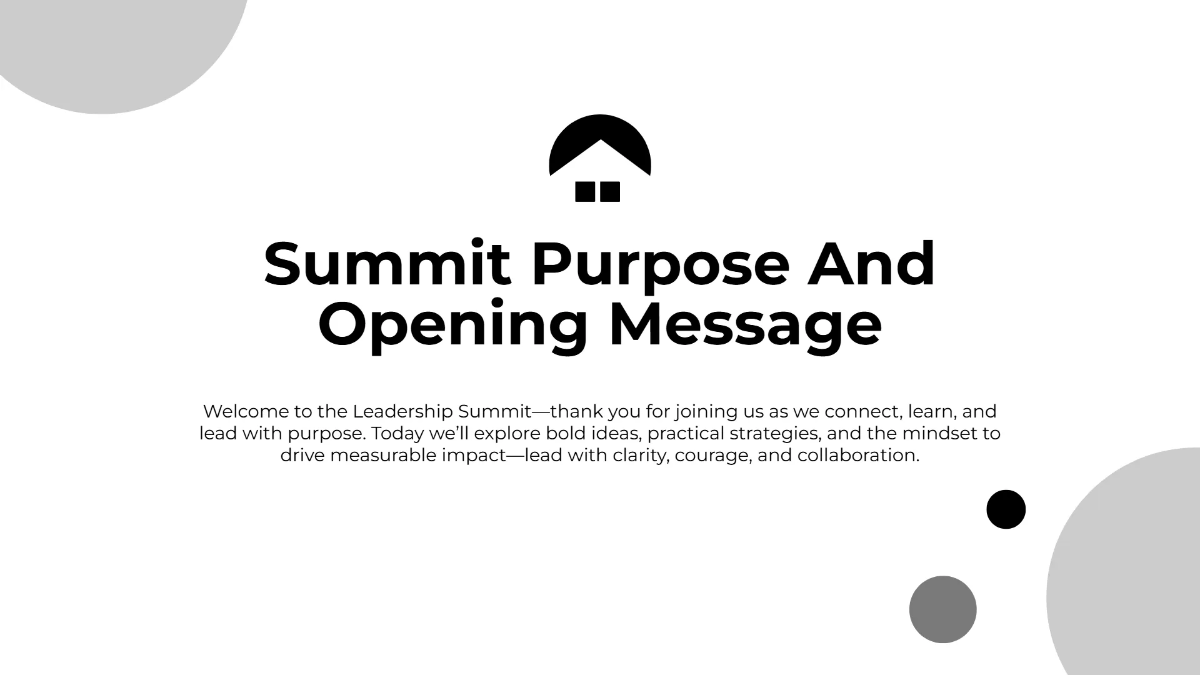 Free Leadership Summit Opening to Edit Online