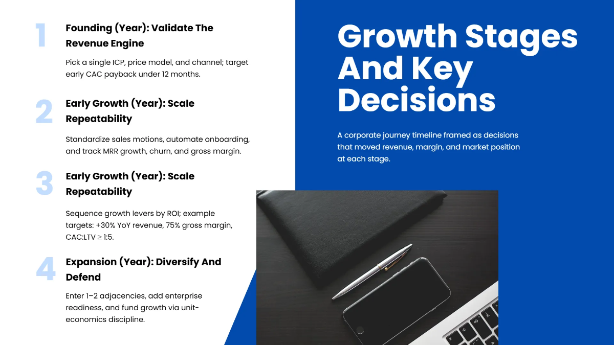 Free Corporate Journey Timeline Template to Edit Online