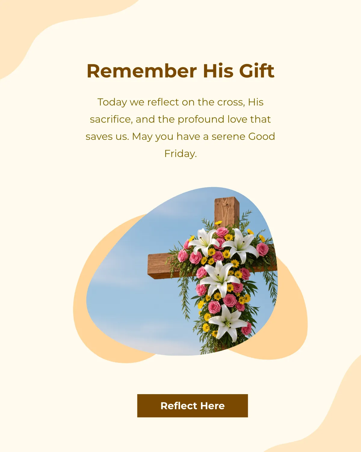 Free Aesthetic Good Friday Facebook Post Template to Edit Online