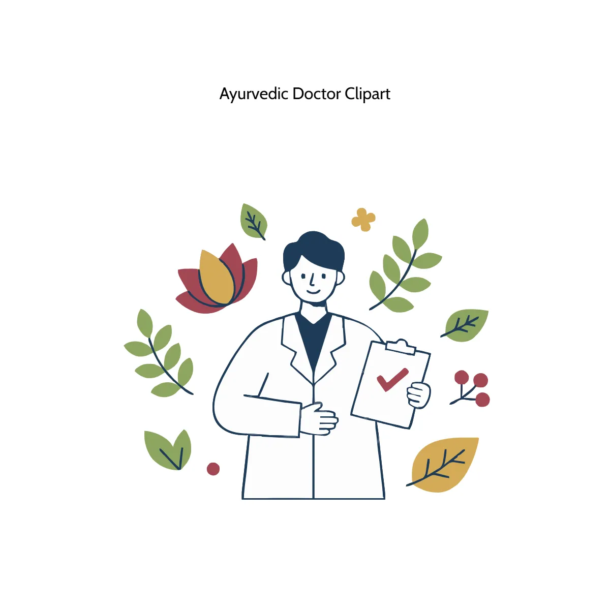 Free Ayurvedic Doctor Clipart Template to Edit Online