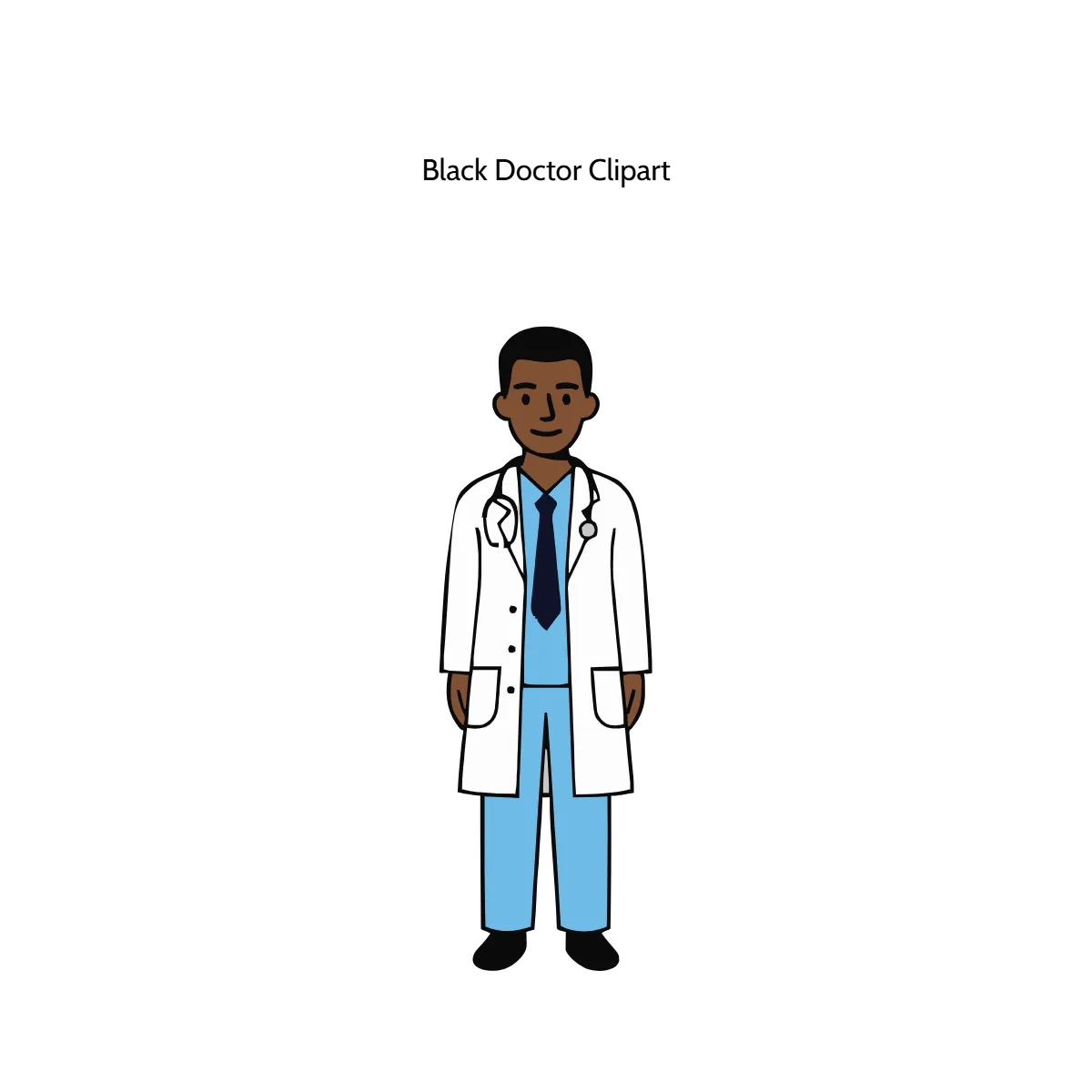 Free Black Doctor Clipart Template to Edit Online
