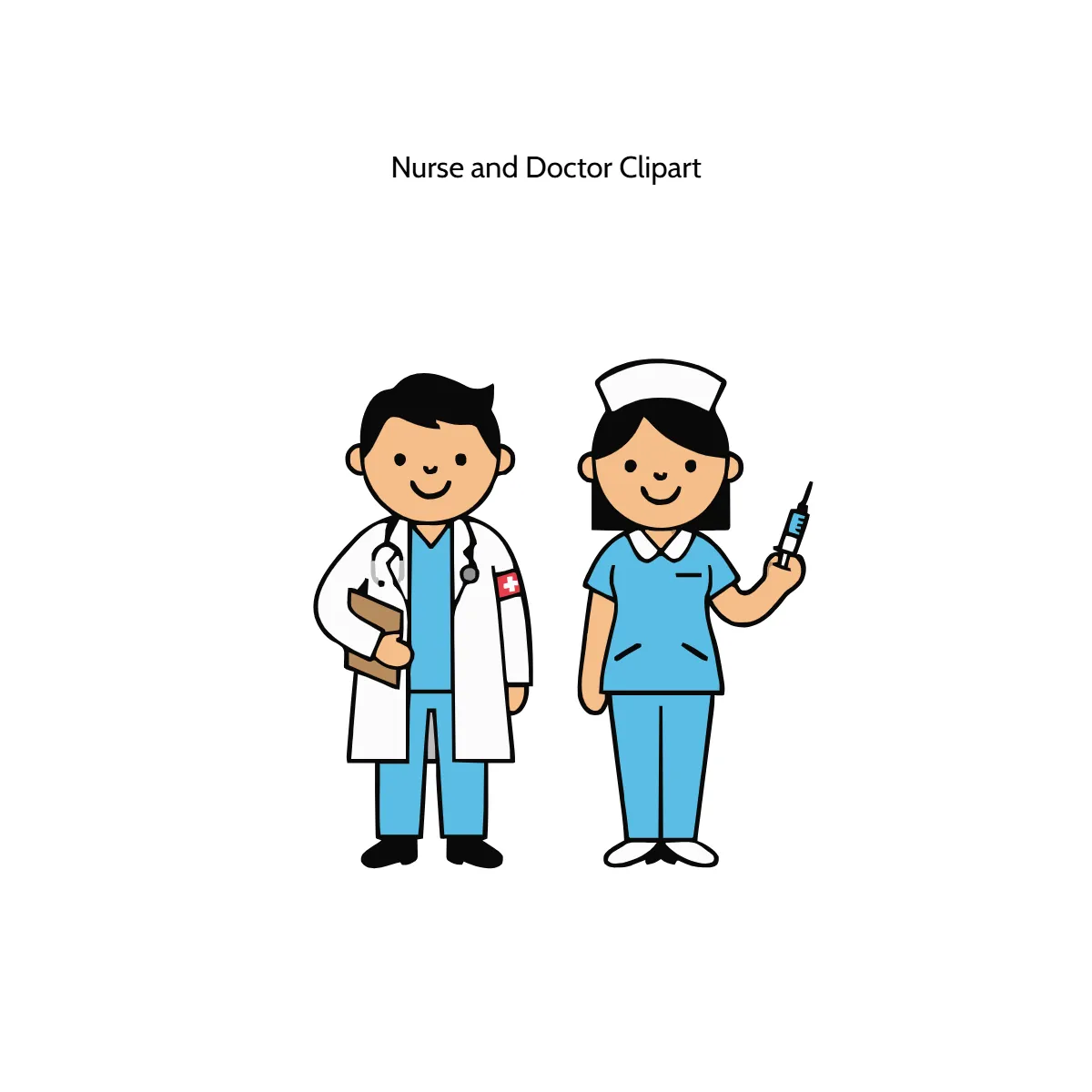 Free Nurse and Doctor Clipart Template to Edit Online