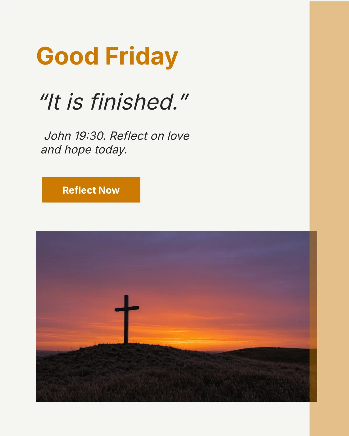 Free Simple Good Friday Instagram Post Template to Edit Online