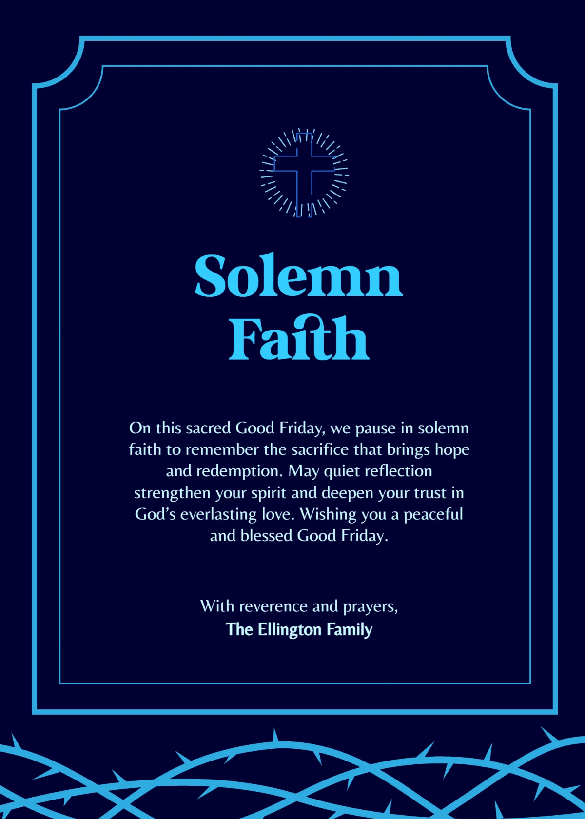 Free Solemn Faith Good Friday Wishes Template to Edit Online