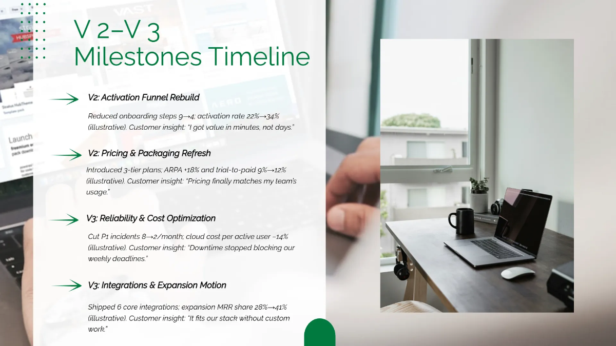 Free Product Evolution Story Template to Edit Online