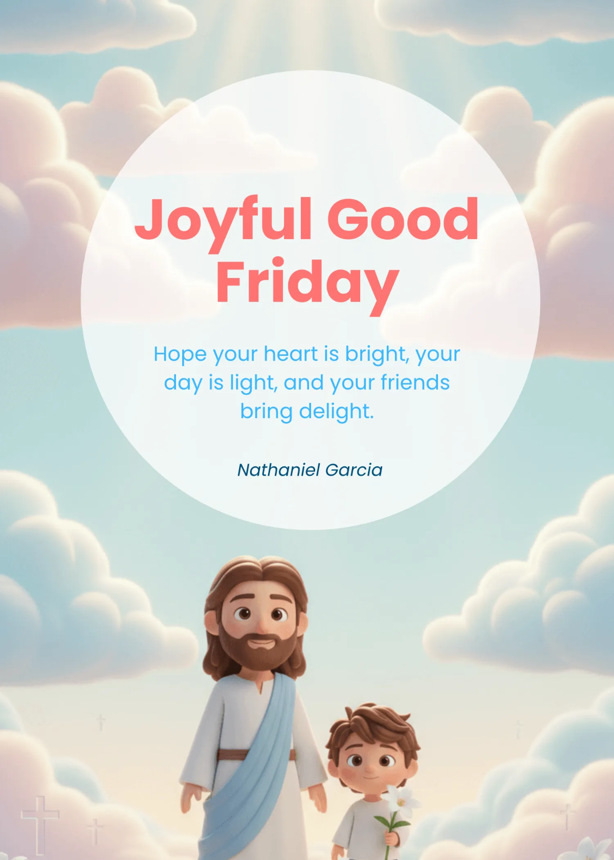 Free Kids Friendly Good Friday Wishes Template to Edit Online