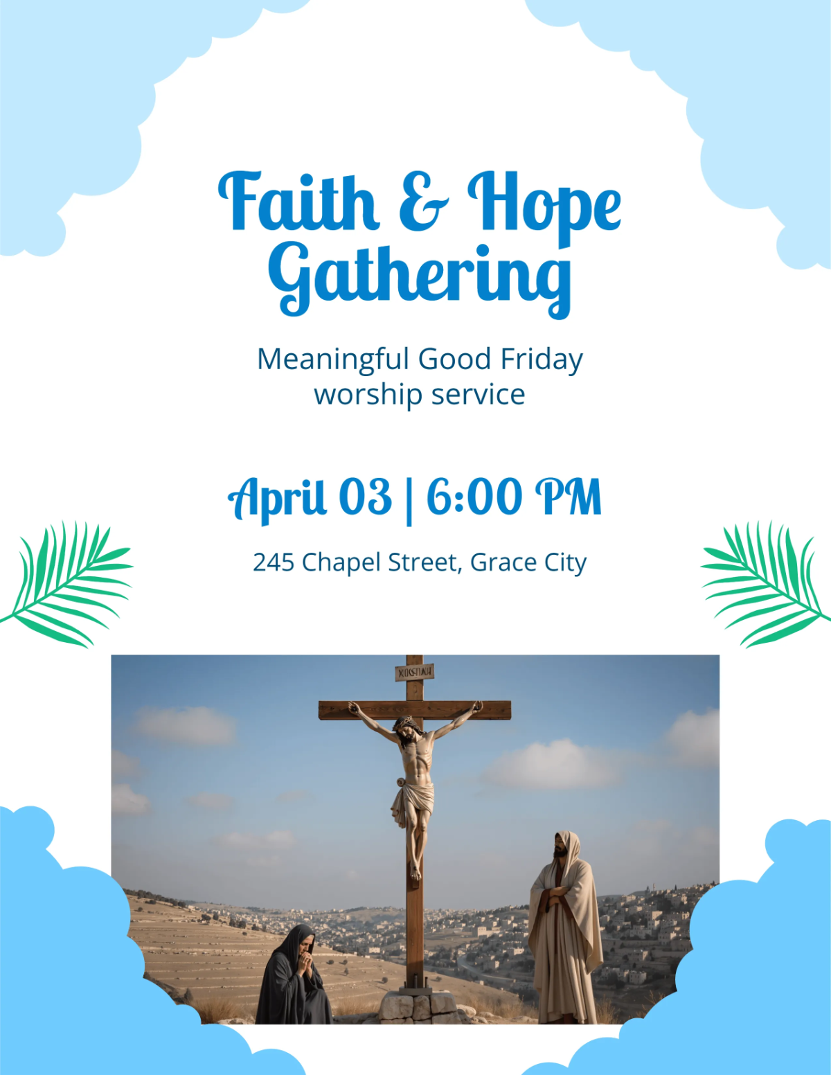 Free Faith & Hope Good Friday Flyer Template to Edit Online
