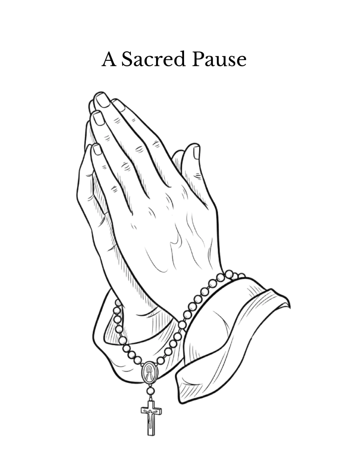 Free Peaceful Prayer Good Friday Drawing Template to Edit Online