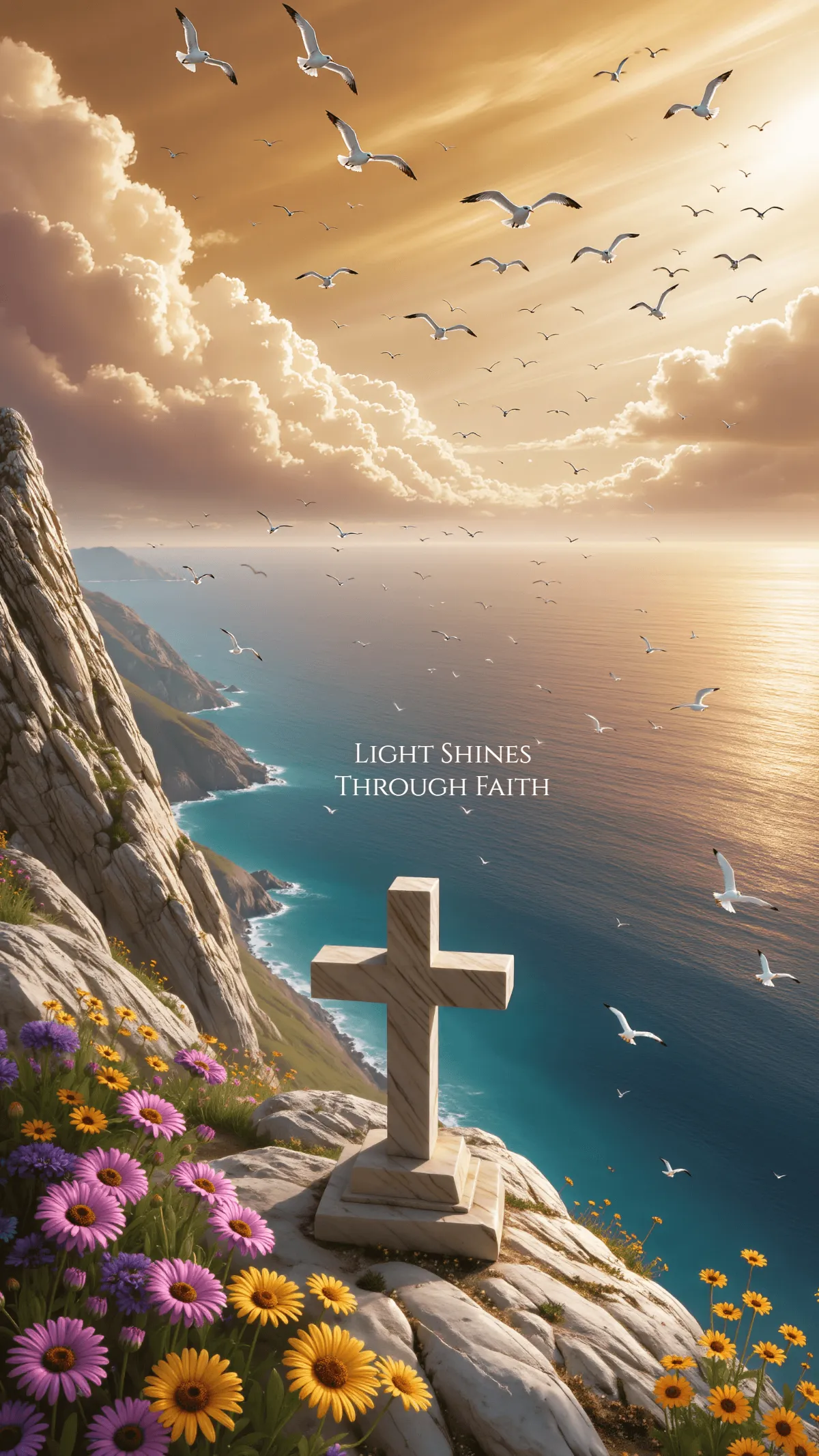 Free Golden Light Good Friday Wallpaper Template to Edit Online