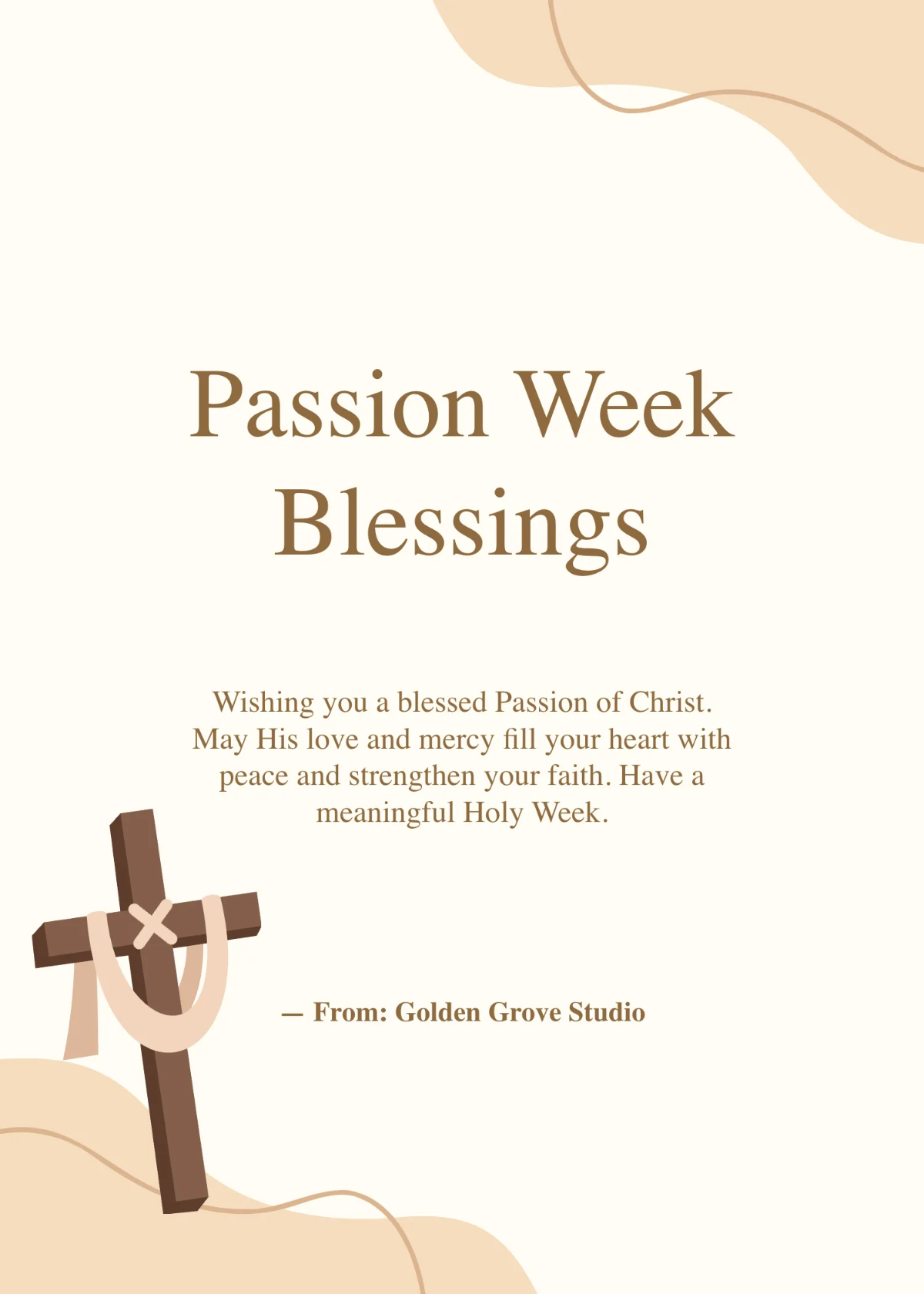 Free Passion of Christ Wishes Template to Edit Online